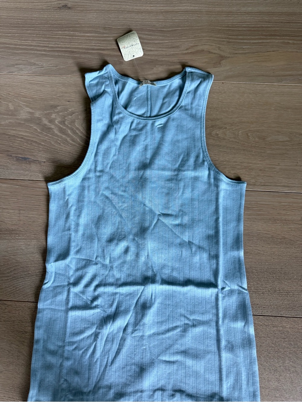 Free People Sky Blue Ribbed Tank